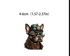 10pcs Steampunk Dog Stickers- Scrapbooking, Journal, DIY Crafts & Card Making