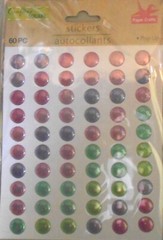 Gems Bling Metallic Pink Purple Green Pastel Crafter’s Square Puffy Stickers
