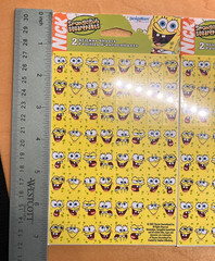 2x NEW SpongeBob SquarePants Sticker Sheets 2001 VTG 248 Total Bob Face Stickers