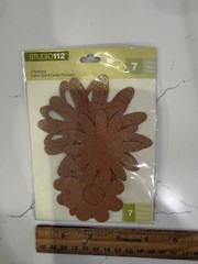 Studio112 7 Piece Cooper Floral Glitter Chipboard Scrapbooking Crafts Journaling
