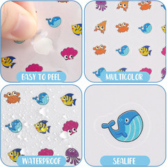 3000 Pcs Fish Stickers for Shark Ocean Sea Life DIY Decor