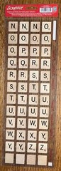 RARE Hasbro Sticko Large Scrabble Letters Crossword Game Board Scrapbook Sticker
