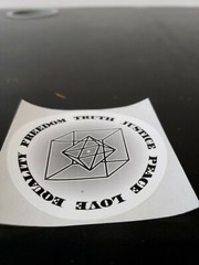 Sticker Peace Sign Diamond Symbol Love Justice Truth Freedom Equality High Gloss