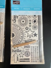 Stampin’ Up! Rub-On Anchored and Take Note new. used Bright Delights
