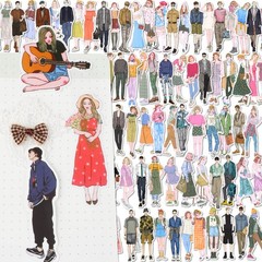 150Pcs People Stickers for Journaling Supplies, 2-3.42 inches, Vivid Color