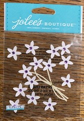 Jolees VIOLET JEWELED FLOWERS Gem Purple Bunch Bouquet Wedding Scrapbook Sticker