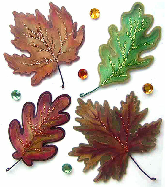 Jolee’s Boutique VELLUM LEAVES Dimensional Stickers – 9 pcs