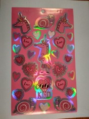 Happy Valentine Love Hearts Unicorn Stickers for your Planner 269713