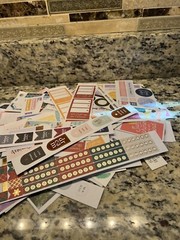 Huge lot of Asst scrapbook & Happy Planner Stickers, hundreds of pages see pics!