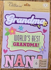 K&Company Life’s Little Occasions World’s Best Grandma !! Nana Flowers Scrapbook