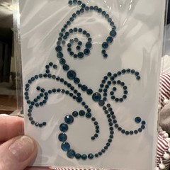 Swirl Swirls Flourish Bling Clear Rhinestones Gems Paper Studio Stickers