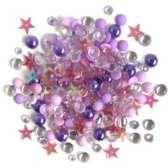 Buttons Galore Sparkletz ALOHA Sparkling Sequin Jewels Embellishment Mix