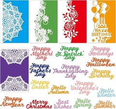 7pcs Metal Die Cuts Carbon Steel Assorted Designs Card Making Birthday Decor