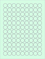 648 3/4″ROUND CIRCLE BLANK GREEN STICKERS LABEL KISSES STANDARD SIZE 8-1/2 X 11