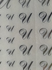 BELLISIMO ~ ABC CLASSIC Script Monogram Letters Decal Sticker ~U choose USA