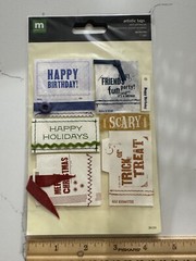 Making Memories Artistic Tags Occasions 7 Tags B-Day Holidays Scrapbooking Craft