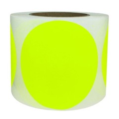 Round Dot Stickers 2″(51mm) Neon-Green Color Coding Marking Labels (500-Pack)