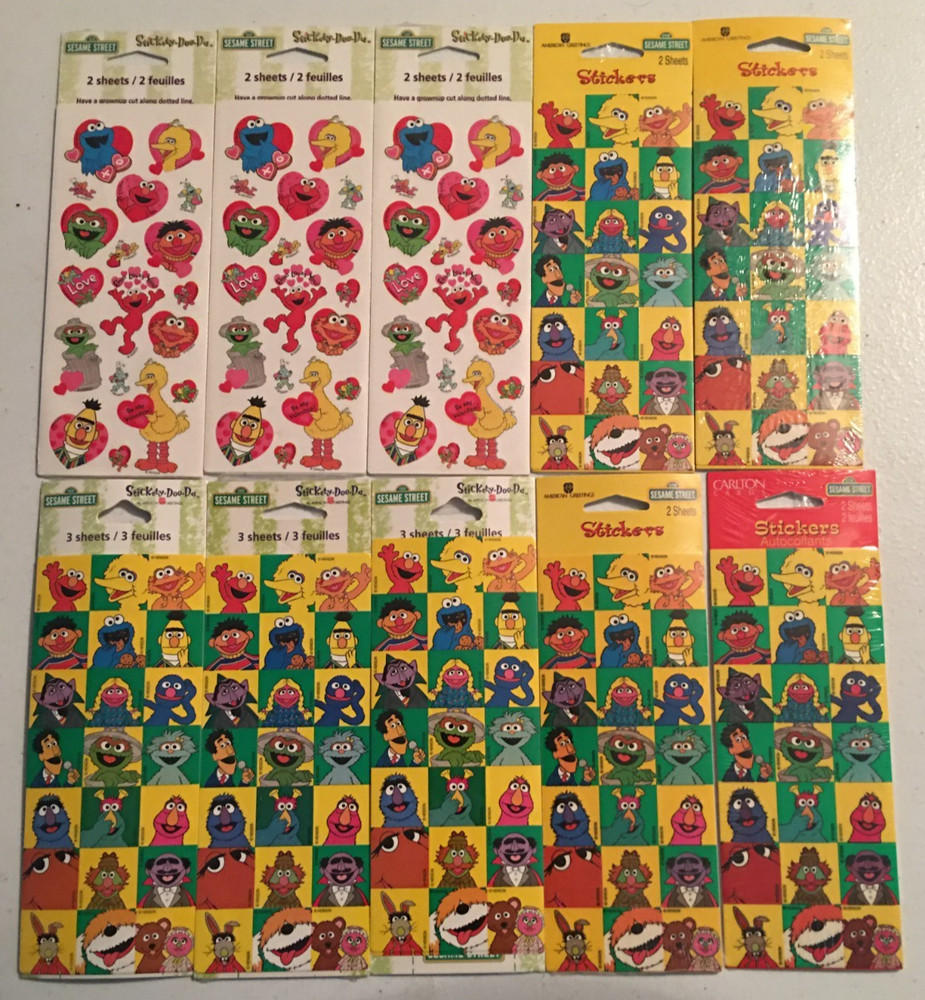 Vintage Sesame Street Stickety-Doo-Da by American Greetings Stickers NEW