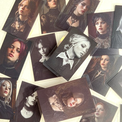 Goth Girl Portrait Stickers Junk Journal Collage Scrapbooking