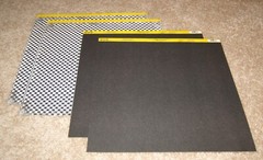 Reminisce 12×12 Double Sided Cardstock Paper(4) ~ Road Signs..Asphalt Black
