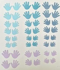 120 Baby Hands Paper Die Cuts 3 Sizes, 10 Colors, So Cute!