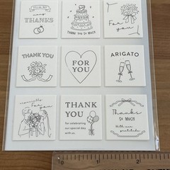36pcs Thank You Stickers 1.2” ×1.1” Small Business Decorate Envelopes Sealing