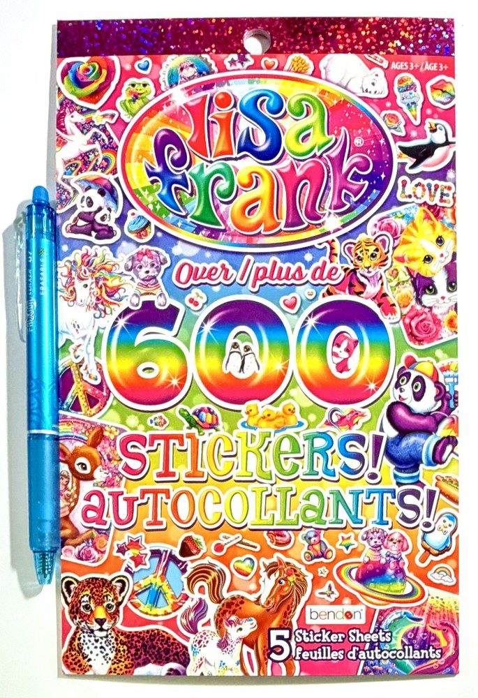 Lisa Frank Stickers Scrapbooking Card Journal Planner 5 sheets