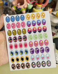 Decorative Eye Stickers for DIY 17cm Dolls,Exquisite Eye Makeup Eyelash Stickers
