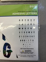 Lot of 7 Adhesive Letters Numbers Stickers Renewing Minds Craft Scrapbook