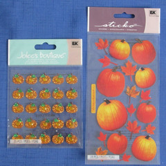 #9 Lot-19 Packages Stickers Halloween Fall Turkey Cardmaking Scrapbook Craft