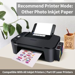 Tear-Resistant Printable Vinyl Stickers – 30 Sheets for Inkjet & Laser Printers