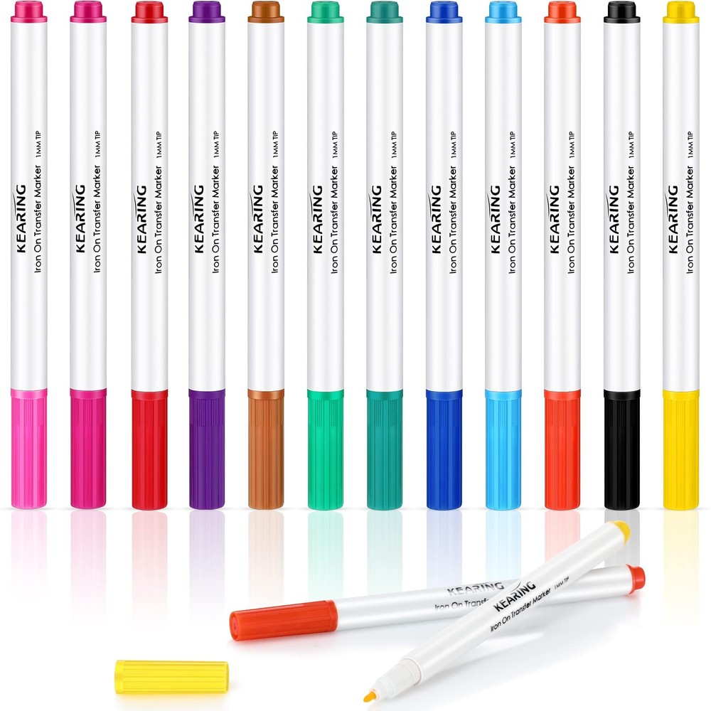 Crtiin 12 Pcs Iron On Transfer Pen Sublimation Markers For Heat Transfer