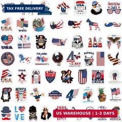 100Pcs 4th of July Stickers for Independence Day Water Bottle Sticker American F