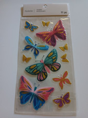 Recollections Stickers Detailed Butterflies Color Gold Glitter Accents