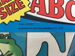 VTG 1974 Our Way Studios Stickers #2001 Giant Size ABC Stickers All 26 Letters