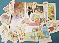 LOT 100 pc Vtg FAMILY CHILDREN Ephemera Pack Junk Journal Scrapbook Print Ads