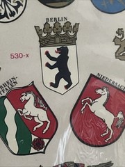 Stickers Sheet Coats Of Arms Of Various German States And Cities Sealed