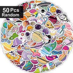 Space Astronaut Stickers Cartoon Planet Decals Laptop Phone Bike Decor