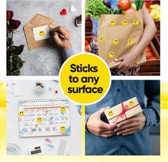 1000PCS Yellow Smiley Face Stickers 1 Inch – Bulk Happy 1 Inch, Multicolor