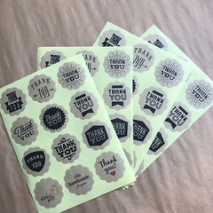 144 Assorted Kraft Thank You, Made With Love, And Handmade For You Stickers