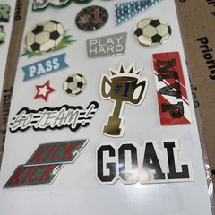 Paper House/Park Lane SOCCER Dimensional Scrapbooking/Card Making Stickers 2 Pk