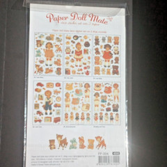 NEW Doll Stickers AFROCAT PAPER DOLL MATE STICKER SET 6 SHEETS, BOY GIRL FF-004