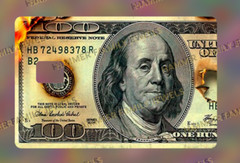 Burning Money Art Credit Card Decal
