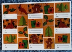 CHRISTIMAS GIFT TAGS (45) & STICKER (40) SHEETS HIGHLIGHTS PEEL & STICK