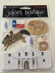 Jolee’s Boutique Sticker 3D TEXAS COWBOYS HORSE FLAG ALAMO ROPE