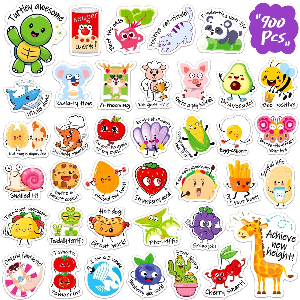 900PCS Teacher Reward Stickers for Kids Classroom Motivational Stickers