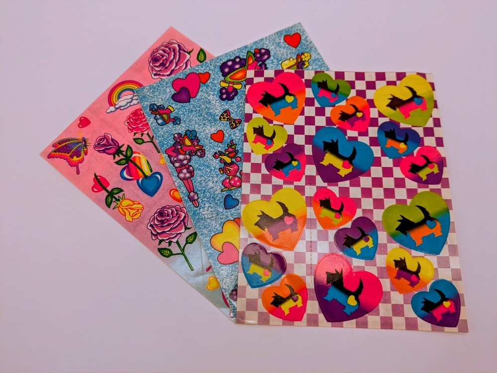 Vintage Lisa Frank Sticker Lot 80s Poodles Scottie Dogs Rainbows S119 S142 S161
