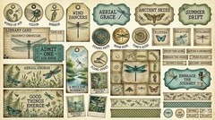 Vintage Style Dragonfly Embellishments Junk Journal Scrapbook Choose A Set