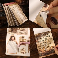 20 Sheets Coffee Girls Paper Stickers Journaling Planner Card Scrapbooking Craft