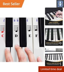 Easy Install Transparent Piano Stickers – Enhance Learning for 49-88 Keyboards